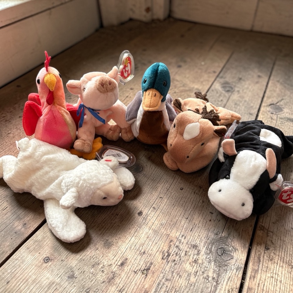 Ty Farm Animal Beanie Baby Set